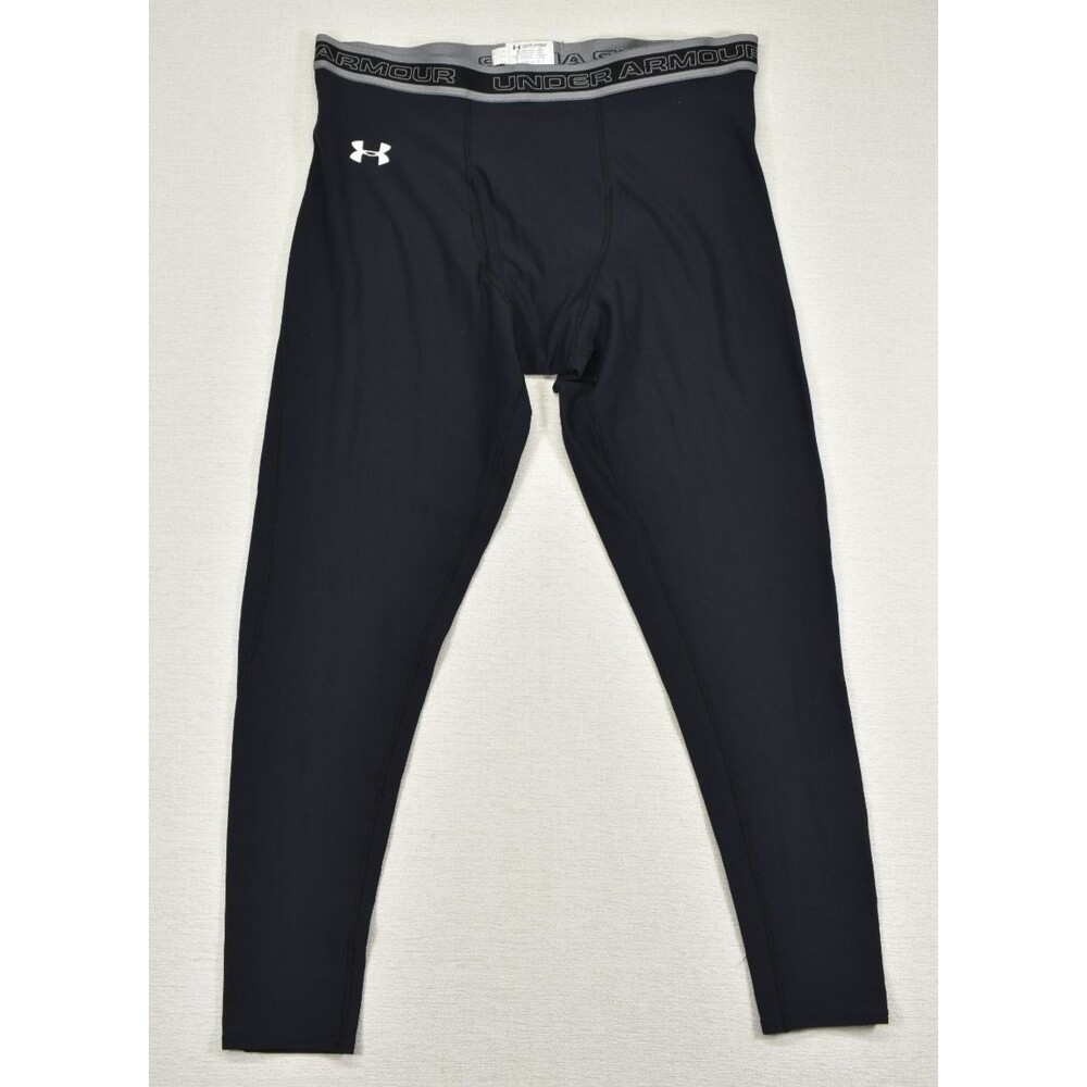 Mens Under Armour 3XL ColdGear Thermal Lined Compression Leggings Black XXXL